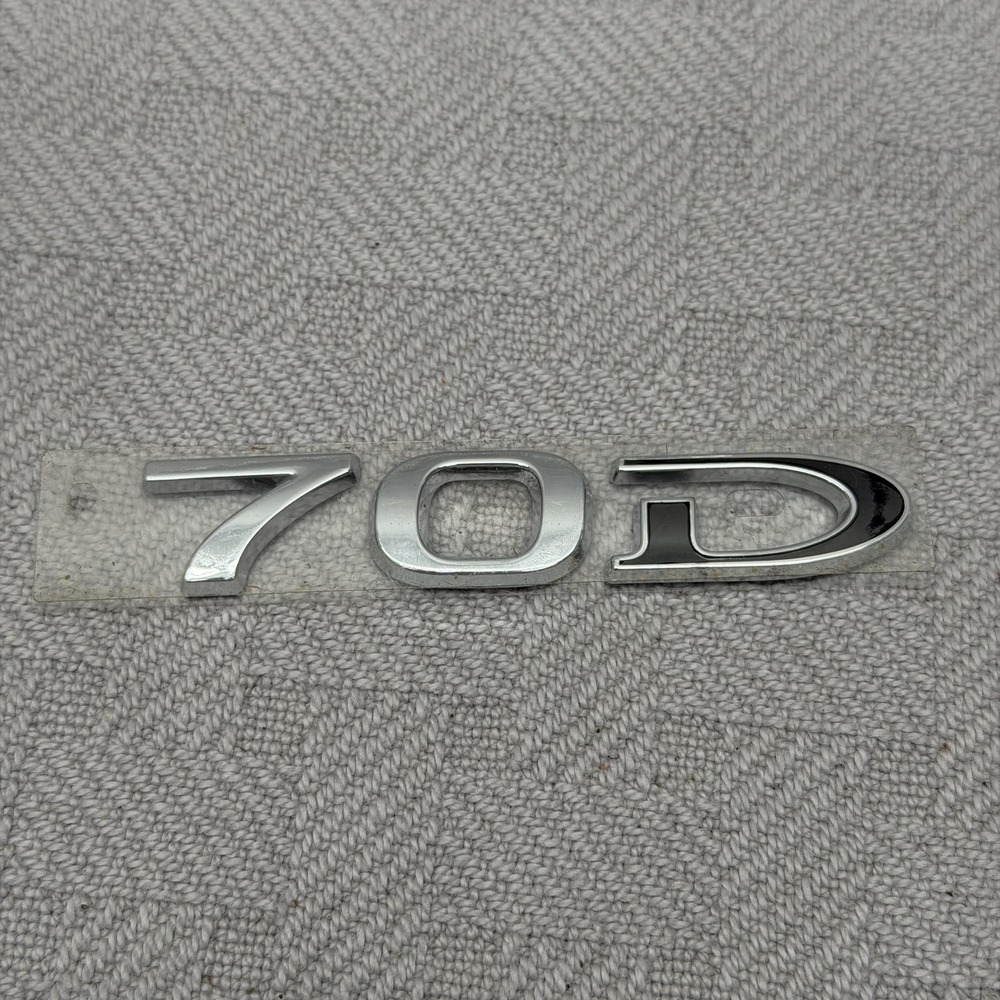 Tesla 70D Emblem Silver Car Emblem